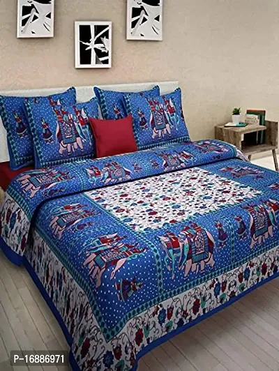 Santosh Royal Fashion Double Bedsheet With 2 Pillow Cover bedsheet size-90*108 inch king size bedsheet