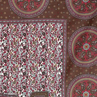 Monik Handicrafts?Comfort Rajasthani Jaipuri Traditional Sanganeri Print 144 TC 100% Cotton Single Bedsheet with 1 Pillow Covers-thumb2