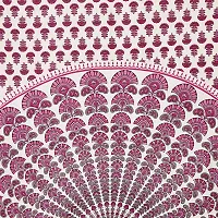 Monik Handicrafts Comfort Rajasthani Jaipuri Traditional Sanganeri Print 144 TC 100% Cotton Single Bedsheet with 1 Pillow Covers-thumb2