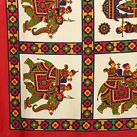 Monik Handicrafts Comfort Rajasthani Jaipuri Traditional Sanganeri Print 144 TC 100% Cotton Single Bedsheet with 1 Pillow Covers-thumb1