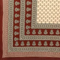 Monik Handicrafts 144 TC Cotton Comfort Rajasthani Jaipuri Traditional Sanganeri Print Single Bedsheet with Pillow Covers - Multicolour-thumb2