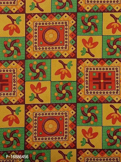 Monik Handicrafts Cotton Rajasthani Single Bedsheet with 1 Pillow Cover - Multicolor-thumb3