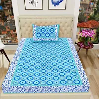 Monik Handicrafts Single Bedsheet(Size-60 X 90) with 1 Pillow Cover(Size-18 X 28)-thumb1