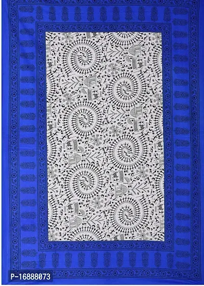 Monik Handicrafts 100% Cotton Rajasthani Jaipuri Traditional Single Bed Sheet with One Pillow Cover-thumb2