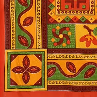 Monik Handicrafts 144 TC Cotton Comfort Rajasthani Jaipuri Traditional Sanganeri Printed Single Bedsheet with Pillow Cover (Orange)-thumb2