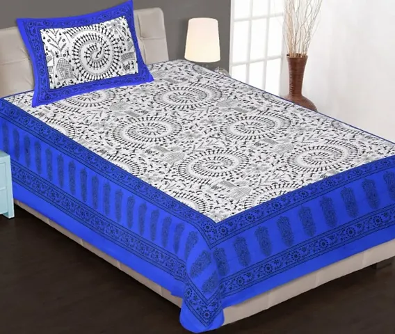 Cotton Printed Single Bedsheets