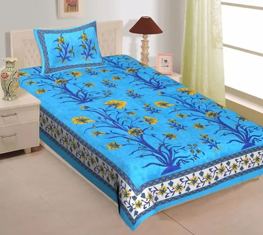 Cotton Printed Single (90*60) Bedsheets