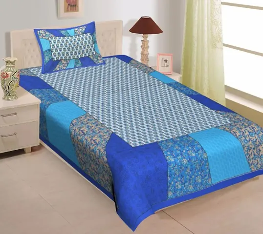 Cotton Printed Single Bedsheets (87*60 Inch) Vol 1