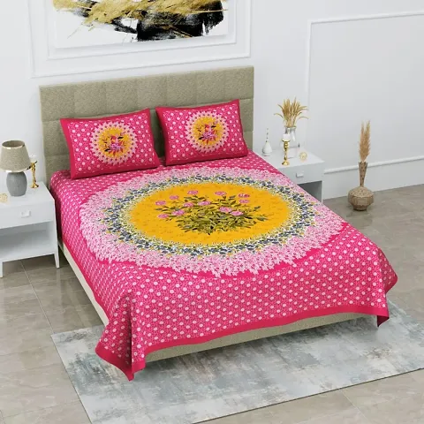 Printed Cotton Double Bedsheet (83*94 Inch) Vol 2