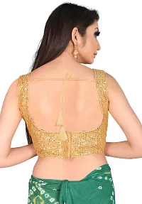 Stylish Golden Art Silk Blouses For Women-thumb1