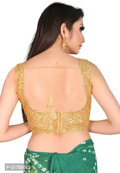 Stylish Golden Art Silk Blouses For Women-thumb2