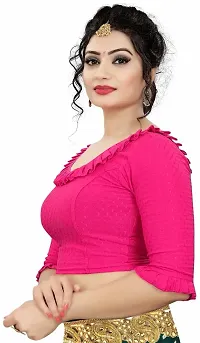 Stylish Pink Cotton Blend Blouses For Women-thumb2