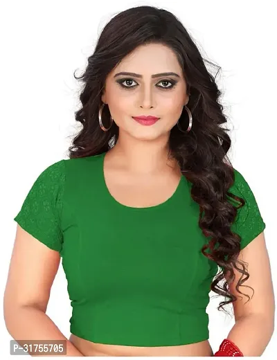 Stylish Green Cotton Blend Blouses For Women