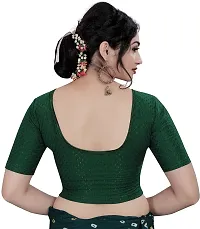 Elegant Green Cotton Blend Solid Stitched Blouse For Women-thumb1