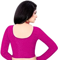 Elegant Purple Cotton Blend Solid Stitched Blouse For Women-thumb1