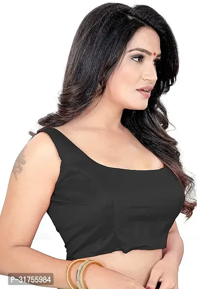 Stylish Black Silk Blend Blouses For Women-thumb3