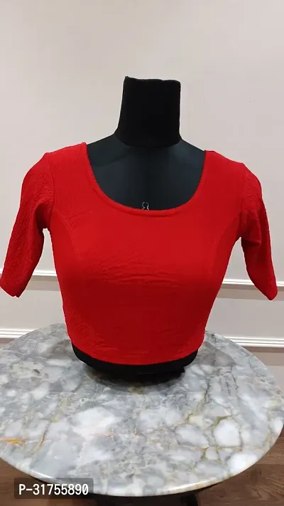 Stylish Red Cotton Blend Blouses For Women