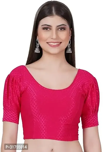 Stylish Pink Cotton Blend Blouses For Women