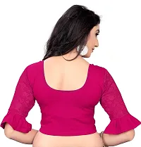 Stylish Pink Cotton Blend Blouses For Women-thumb1