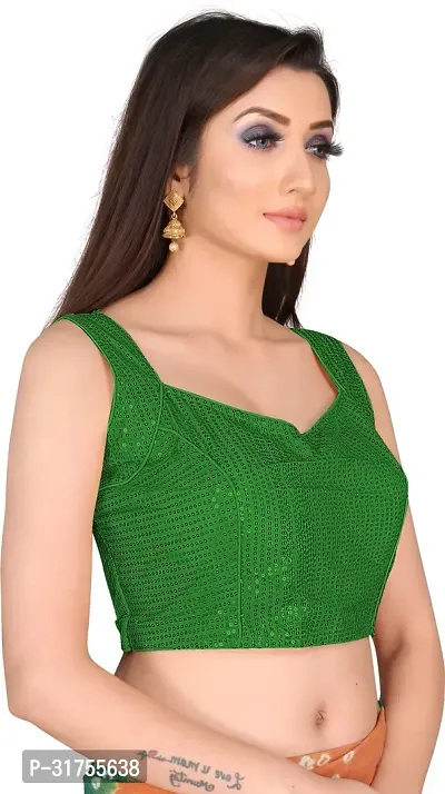 Stylish Green Art Silk Blouses For Women-thumb3