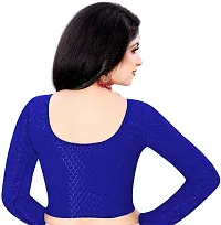 Stylish Blue Cotton Blend Blouses For Women-thumb1