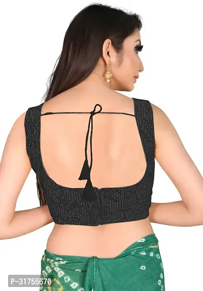 Stylish Black Art Silk Blouses For Women-thumb2