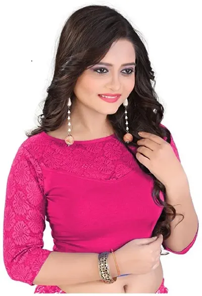 Glamorous Cotton Blend Stitched Blouses 