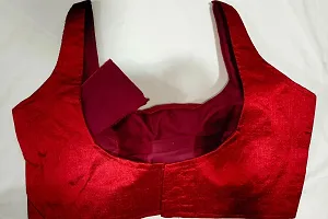 Stylish Maroon Pure Silk Blouses For Women-thumb1