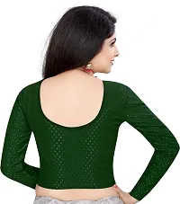 Stylish Green Cotton Blend Blouses For Women-thumb1