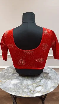 Stylish Red Velvet Blouses For Women-thumb1