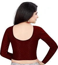 Stylish Maroon Cotton Blend Blouses For Women-thumb1