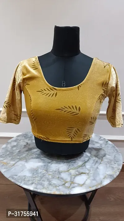 Stylish Golden Velvet Blouses For Women