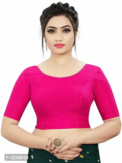 Elegant Pink Cotton Blend Solid Stitched Blouse For Women