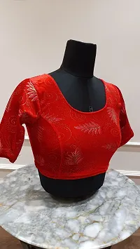 Stylish Red Velvet Blouses For Women-thumb3