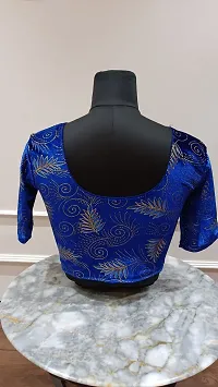 Stylish Blue Velvet Blouses For Women-thumb1