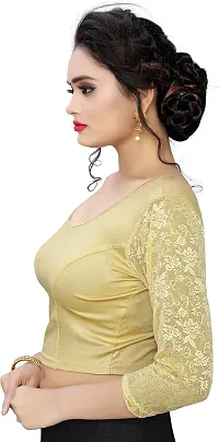 Stylish Beige Cotton Blend Blouses For Women-thumb2