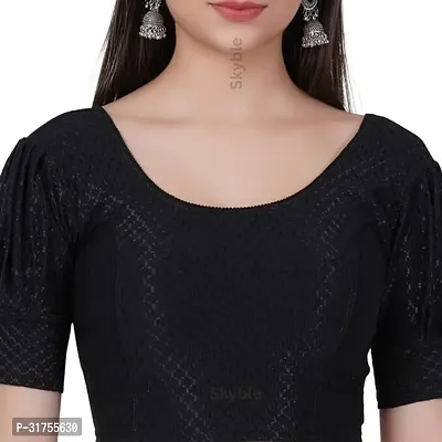 Stylish Black Cotton Blend Blouses For Women-thumb4