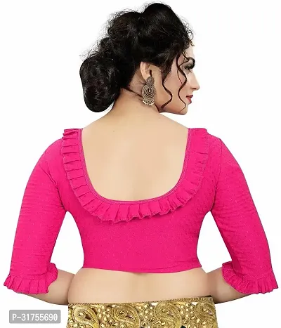 Stylish Pink Cotton Blend Blouses For Women-thumb2