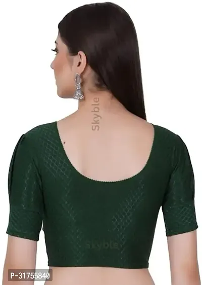 Stylish Green Cotton Blend Blouses For Women-thumb2