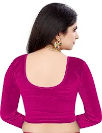 Elegant Pink Cotton Blend Solid Stitched Blouse For Women-thumb1