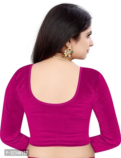 Elegant Pink Cotton Blend Solid Stitched Blouse For Women-thumb2