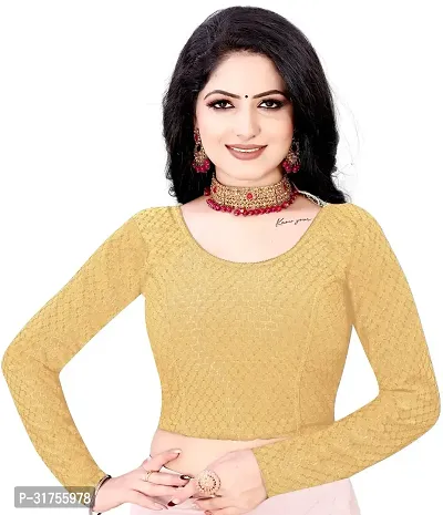 Stylish Beige Cotton Blend Blouses For Women