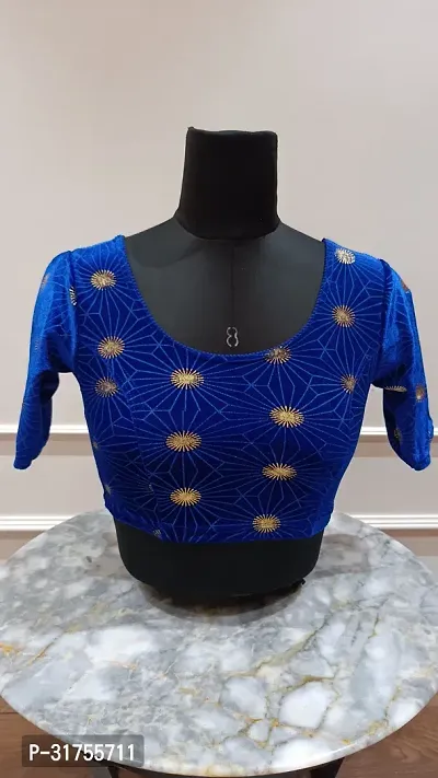 Stylish Blue Velvet Blouses For Women