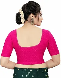 Elegant Pink Cotton Blend Solid Stitched Blouse For Women-thumb1