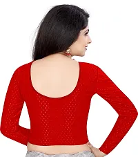 Stylish Red Cotton Blend Blouses For Women-thumb1