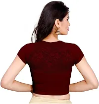 Stylish Maroon Cotton Blend Blouses For Women-thumb1