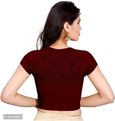 Stylish Maroon Cotton Blend Blouses For Women-thumb2