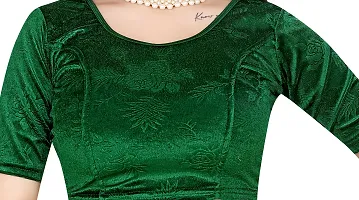 Stylish Green Velvet Blouses For Women-thumb3