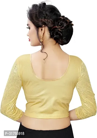 Stylish Beige Cotton Blend Blouses For Women-thumb2