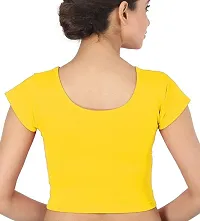 Stylish Yellow Cotton Blend Blouses For Women-thumb1